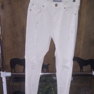 ENJEAN Women's Skinny Jeans - White
